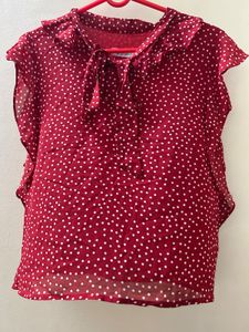 Sale 🛍️Red Polka Dot Blouse