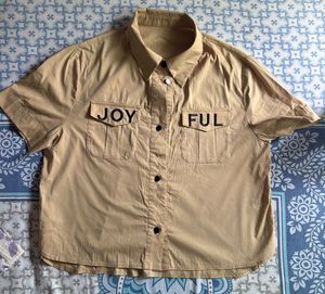Stylish Short Sleeve "JOYFUL" Shirt