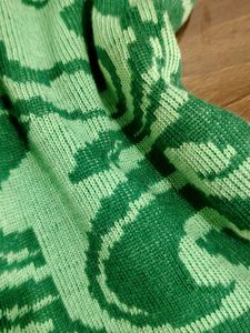 Green Abstract Print Tank Top