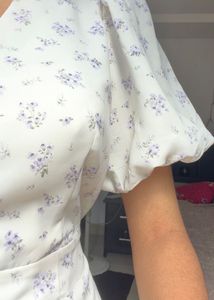 Pinteresty lavender + white midi dress
