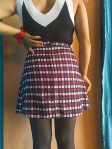 🌸Red Plaid Mini Skirt🌸