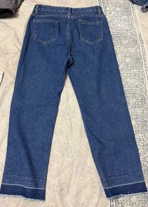 Blue Straight Fit Denim Jeans