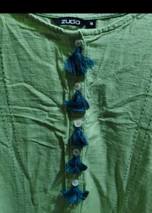casual green kurti
