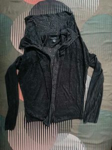 Amisu Black Lace Top