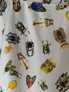 Unique Bug Print Skirt long