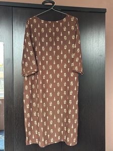 Brown Printed Kurti