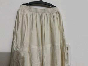 Elegant Off-White Ethnic Maxi Skirt