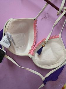 Cute Pink &amp; Purple Bikini Top