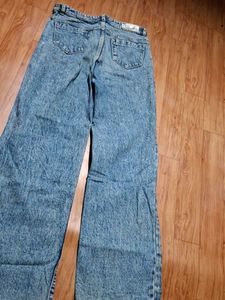 Acid Wash Wide Leg Jeans