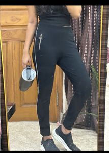 Stylish Black Pants with Zipper Detail