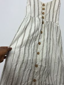 Striped Button-Up Midi Dress
