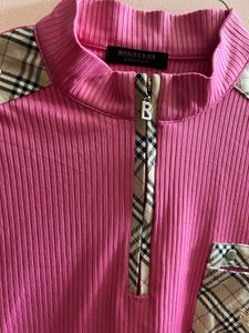 Burberry Ribbed Polo Top
