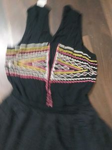 Black Embroidered Dress
