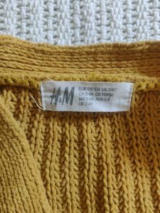 H&amp;M Mustard Knit Cardigan