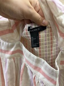FOREVER Striped Halter Neck Maxi Dress