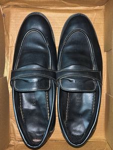 Classic Black Leather Loafers