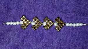 Gold & Pearl Beaded Bracelet