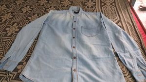 Men's Light Wash Denim Shirt