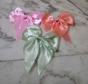 Set of 3 Satin Bow Hair Clips