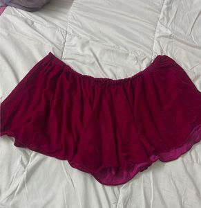 Burgundy Velvet Off Shoulder top