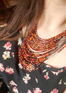 Unique Beaded Statement Necklace