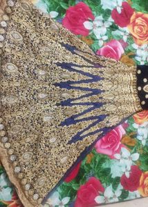 Elegant Blue &amp; Gold gown
