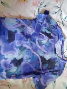 Sheer Floral Print Top