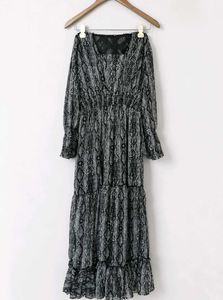 Snake Print Flowy Dress