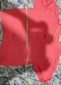 Cute Pink Puff Sleeve Cardigan