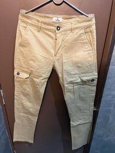 Wrogn  Beige Cargo Pants