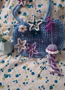 Crochet Bag with Sea Creatures