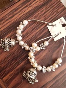 Elegant Pearl &amp; Jhumka Hoop Earrings