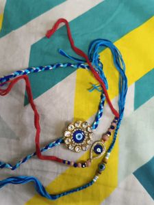 Evil Eye Rakhi Set, HandMade Combo of 3