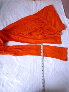 Blue Kurti Length 40 . orange Colour Churidaar Pyjama And  Cheffon Duppatta Colour