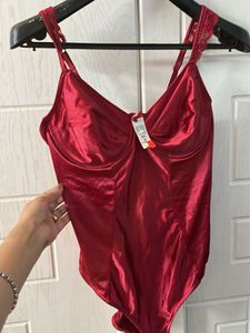 Hot Satin Bodysuit with Lace Straps🍷