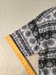 Retro Black &amp; White Patterned Shirt