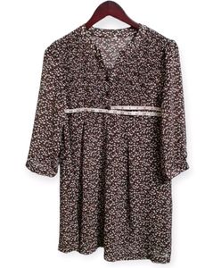 Floral Print Sheer Blouse