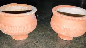 Set of 4 Designed Terracotta Kulhads