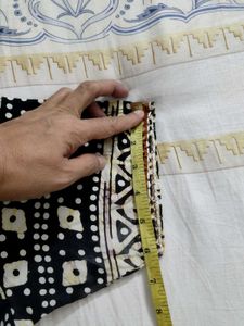 Black &amp; Beige Printed Kurta