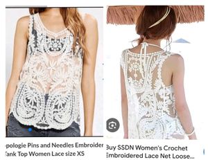 Beutiful Crochet Lace Embroidered Tank With Bralet