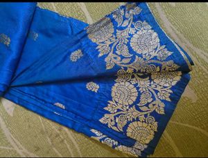 Royal Blue Banarasi Silk Saree