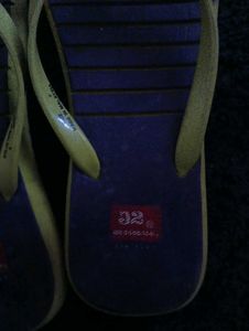 Imported Blue &amp; Yellow Flip Flops