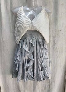 58209. Chic Pleated & Ruffled Dress