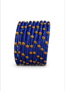 Silk Thread Bangles combo offer set of 4 dozens