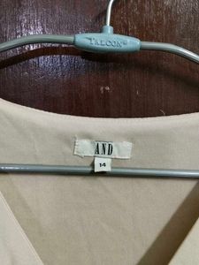 AND Elegant Beige Wrap Top XL size