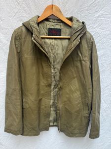 Men's Hooded Olive Green Jacket