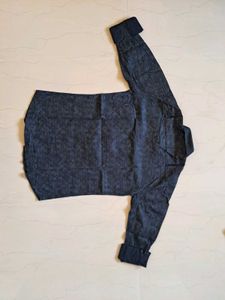 Kingmaker Black Patterned Shirt for Men