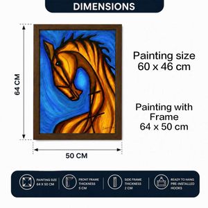 Running Horse Wall Art Painting