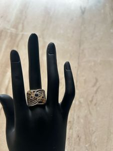 Statement Ring with Gemstones blue sapphire