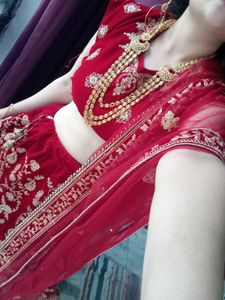Red Embroidered Lehenga Choli